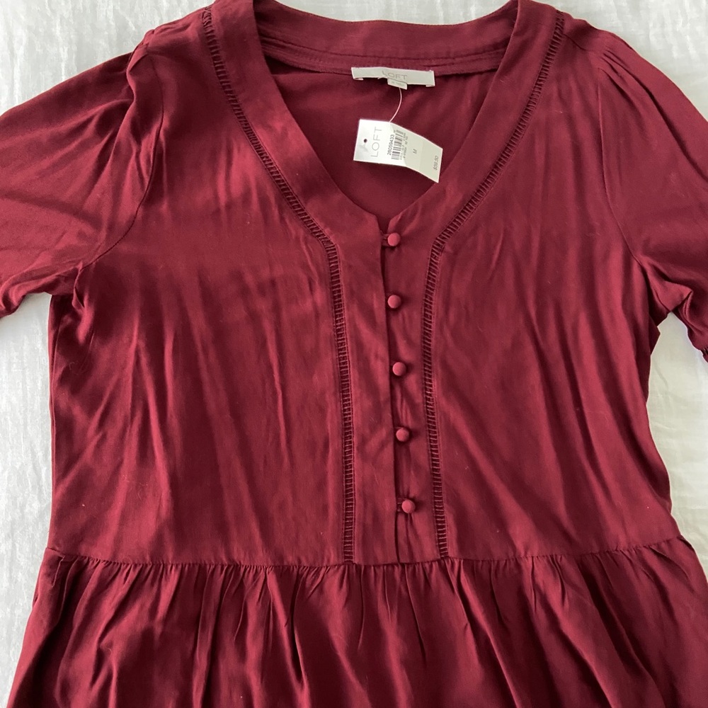 Maroon LOFT Top